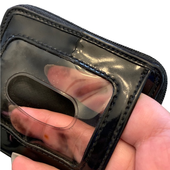 SOLD ❗️Coach Monogram Black Jacquard Mini Zipper Purse Pouch ID Card Wallet - Picture 6 of 11